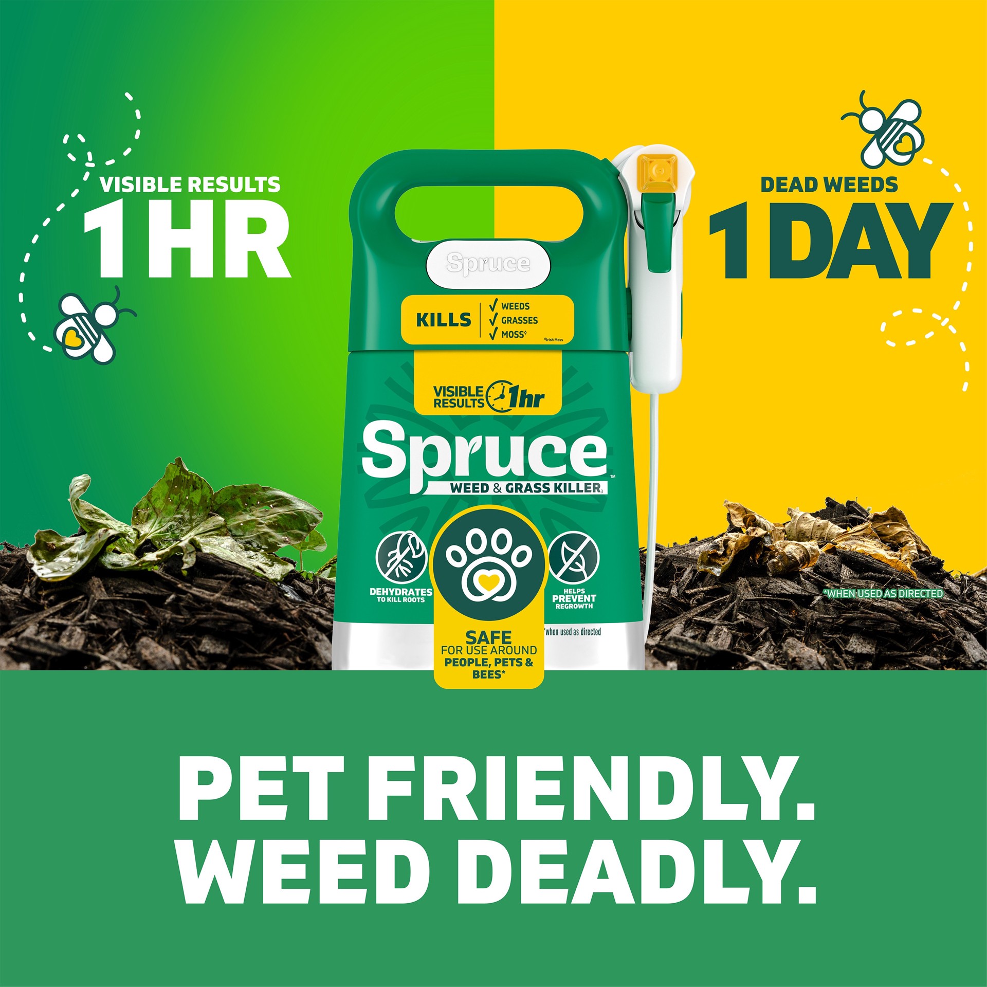 slide 2 of 6, Spruce Snap and Spray Powered Starter Kit 64 -fl oz Trigger spray Weed and Grass Killer, 1 ct
