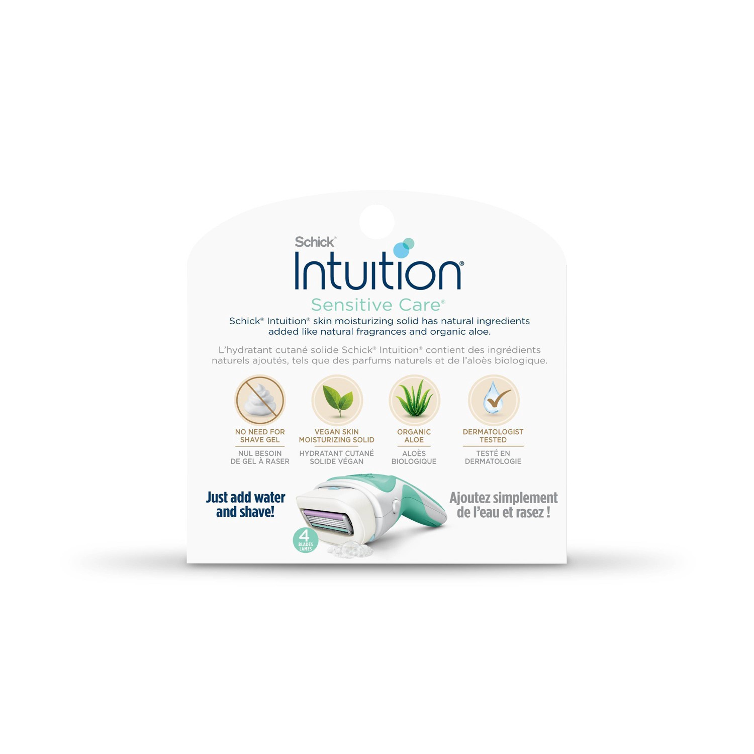 slide 3 of 10, Schick Intuition Sensitive Care With Natural Aloe Women's Razor Blade Refills, 3 ct
