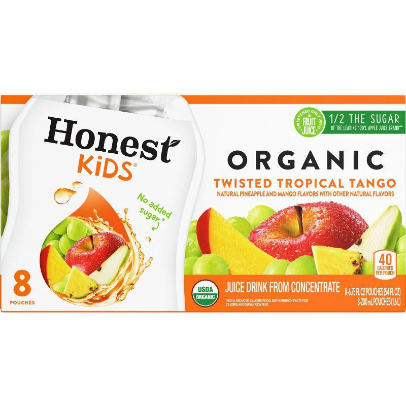 slide 2 of 6, Honest Kids Twisted Tropical Tango - 8pk/6.75 fl oz Pouches, 8 ct; 6.75 fl oz