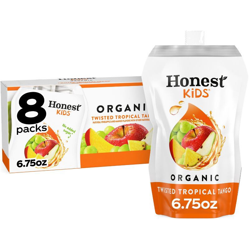 slide 1 of 6, Honest Kids Twisted Tropical Tango - 8pk/6.75 fl oz Pouches, 8 ct; 6.75 fl oz