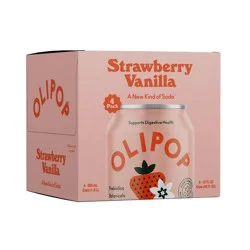 OLIPOP Prebiotic Soda, Strawberry Vanilla, Shelf Stable