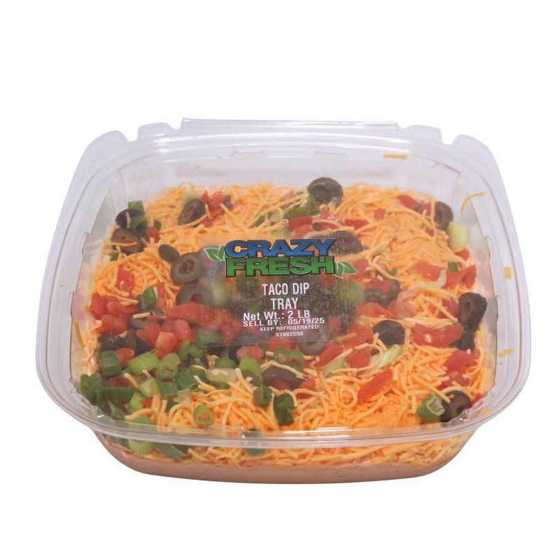 slide 7 of 7, Crazy Fresh Taco Dip Tray - 2lb, 2 lb