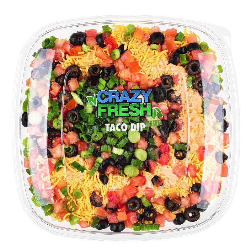 slide 1 of 3, Crazy Fresh Taco Dip Tray - 2lb, 2 lb