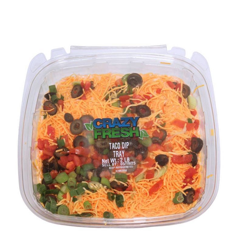 slide 1 of 7, Crazy Fresh Taco Dip Tray - 2lb, 2 lb