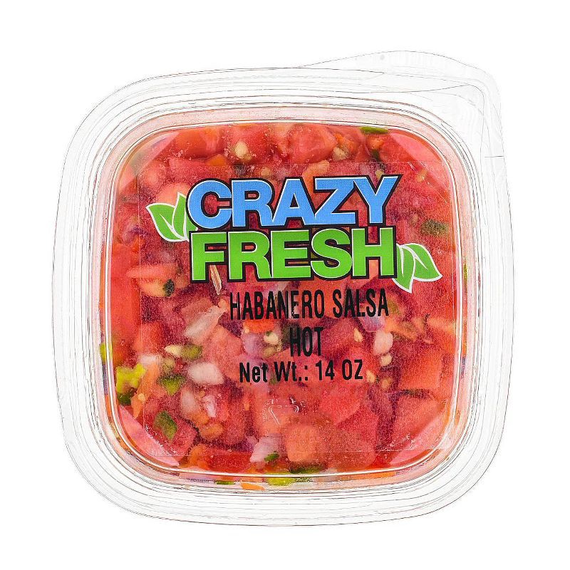 slide 1 of 3, Crazy Fresh Salsa Habanero - 14oz, 14 oz