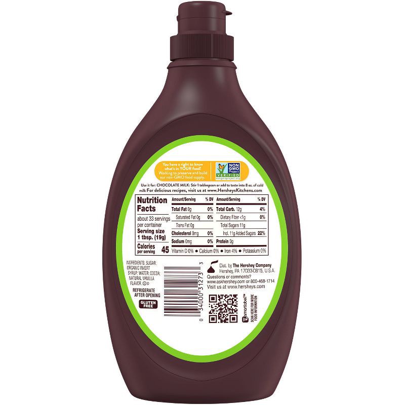 slide 3 of 7, Hershey's 5 Simple Ingredients Chocolate Flavor Syrup - 21.8oz, 21.8 oz