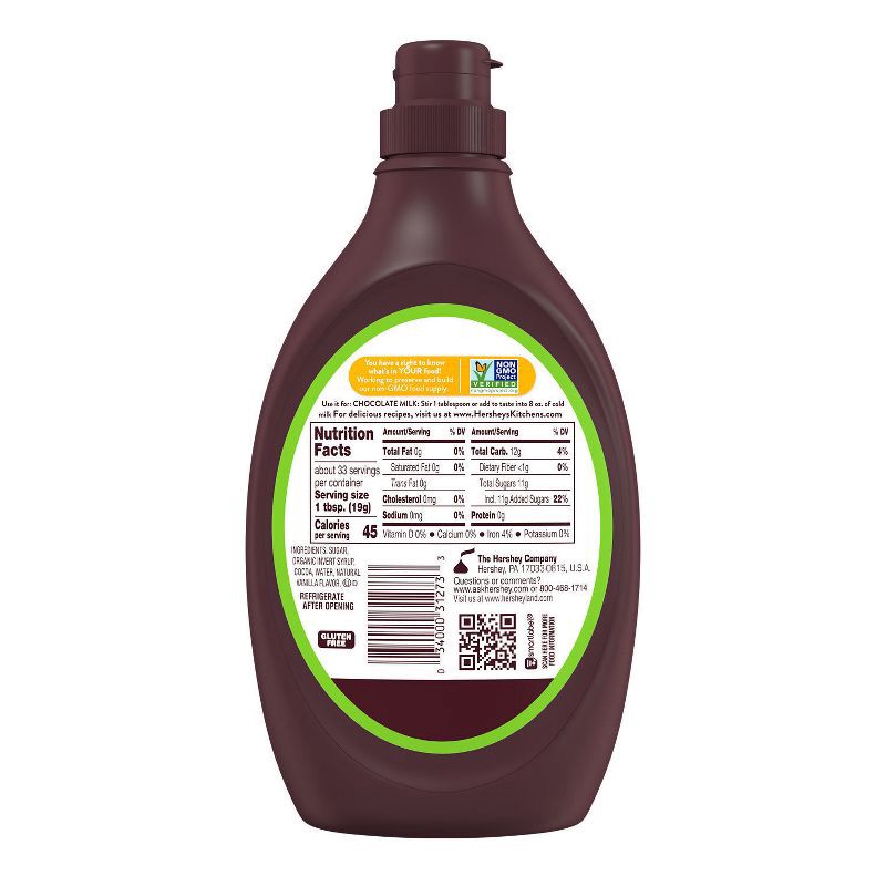 slide 3 of 7, Hershey's 5 Simple Ingredients Chocolate Flavor Syrup - 21.8oz, 21.8 oz