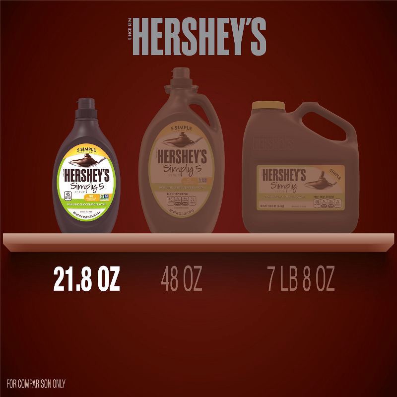 slide 6 of 6, Hershey's 5 Simple Ingredients Chocolate Flavor Syrup - 21.8oz, 21.8 oz