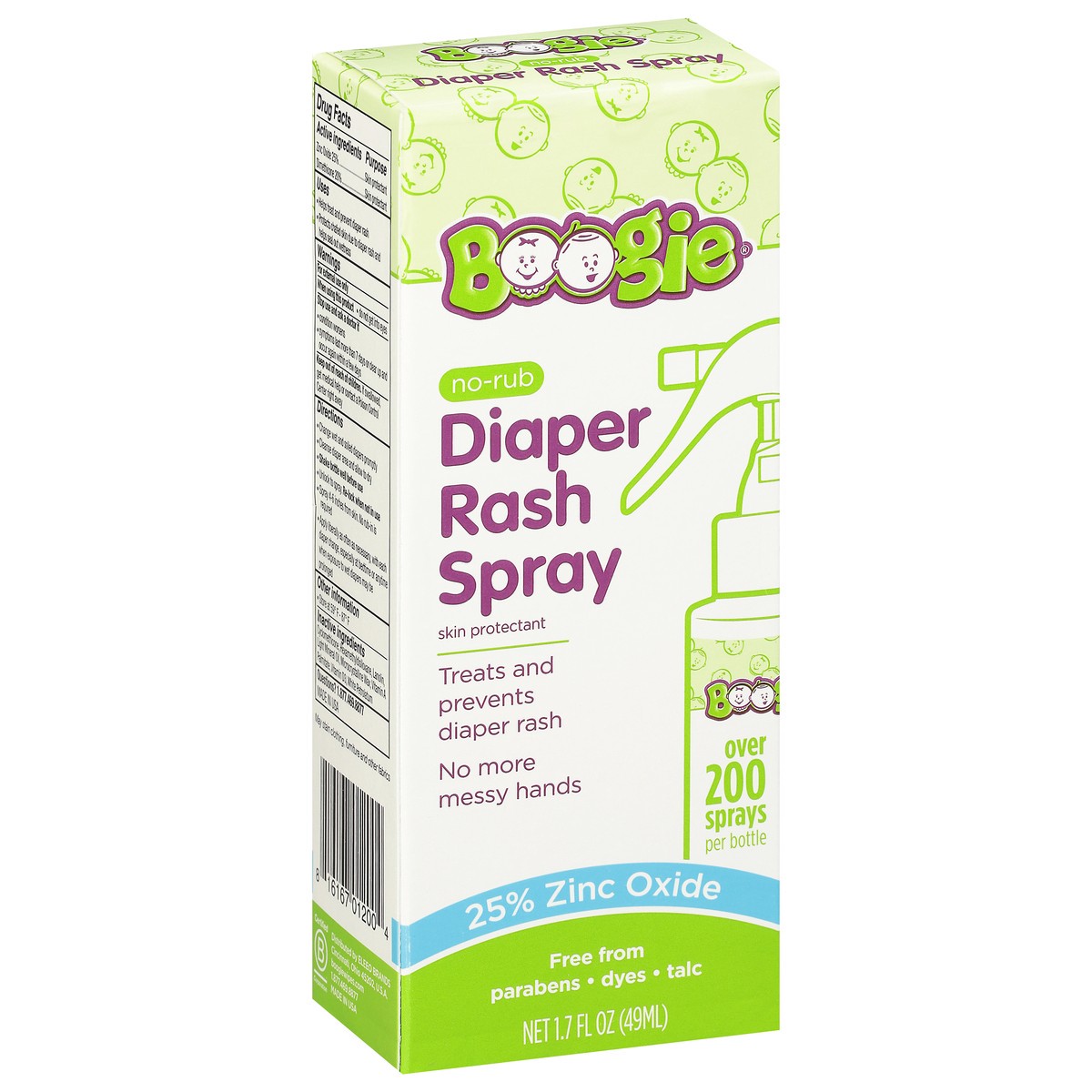 slide 8 of 9, Boogie No-Rub Diaper Rash Spray 1.7 fl oz, 1.7 fl oz