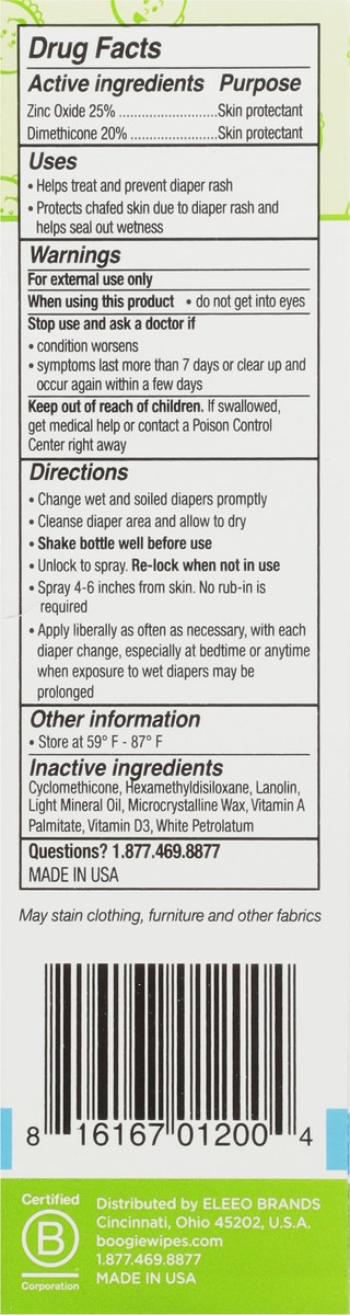 slide 2 of 9, Boogie No-Rub Diaper Rash Spray 1.7 fl oz, 1.7 fl oz