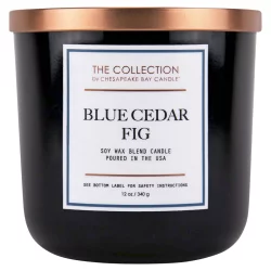 The Collection by Chesapeake Bay 12oz Lidded Glass Jar 2-Wick Candle Blue Cedar Fig - The Collection By Chesapeake Bay Candle