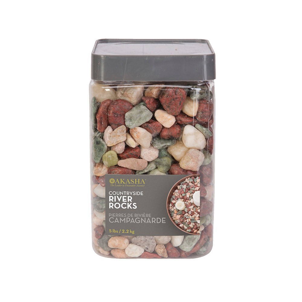 slide 1 of 6, AKASHA 5 Pound(s) 5-lb Multiple colors/finishes River rock ( 0.5 - 3.0-in Rock Size ), 1 ct