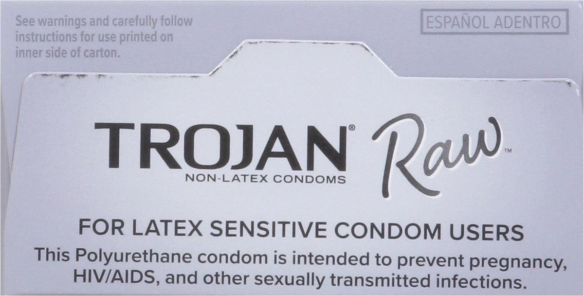 slide 7 of 9, Trojan Raw Non-Latex Lubricated Condoms, 10ct, 10 ct