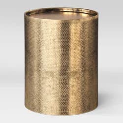 Manila Cylinder Drum Accent Table Gold - Threshold™