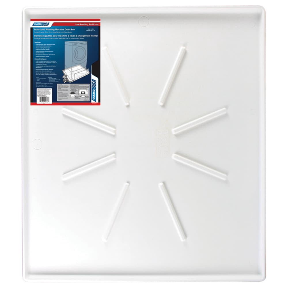 slide 1 of 1, CAMCO Plastic Washing machine drain pan ( White ), 1 ct
