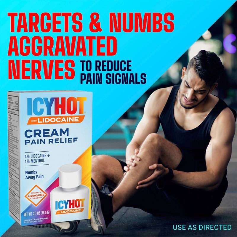 slide 4 of 9, Icy Hot Pain Relieving Cream with Lidocaine - 2.7oz, 2.7 oz