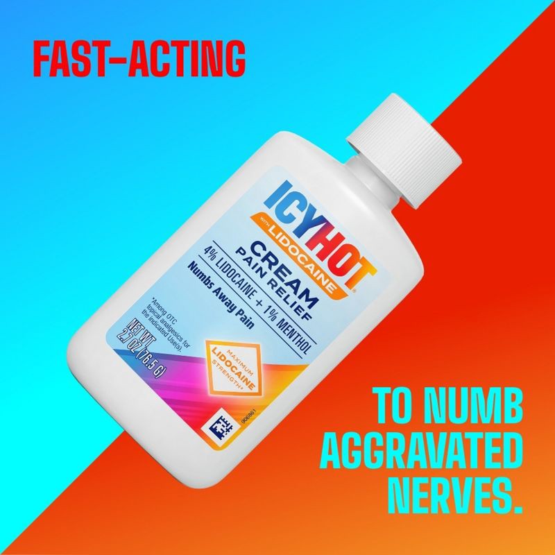 slide 4 of 9, Icy Hot Pain Relieving Cream with Lidocaine - 2.7oz, 2.7 oz