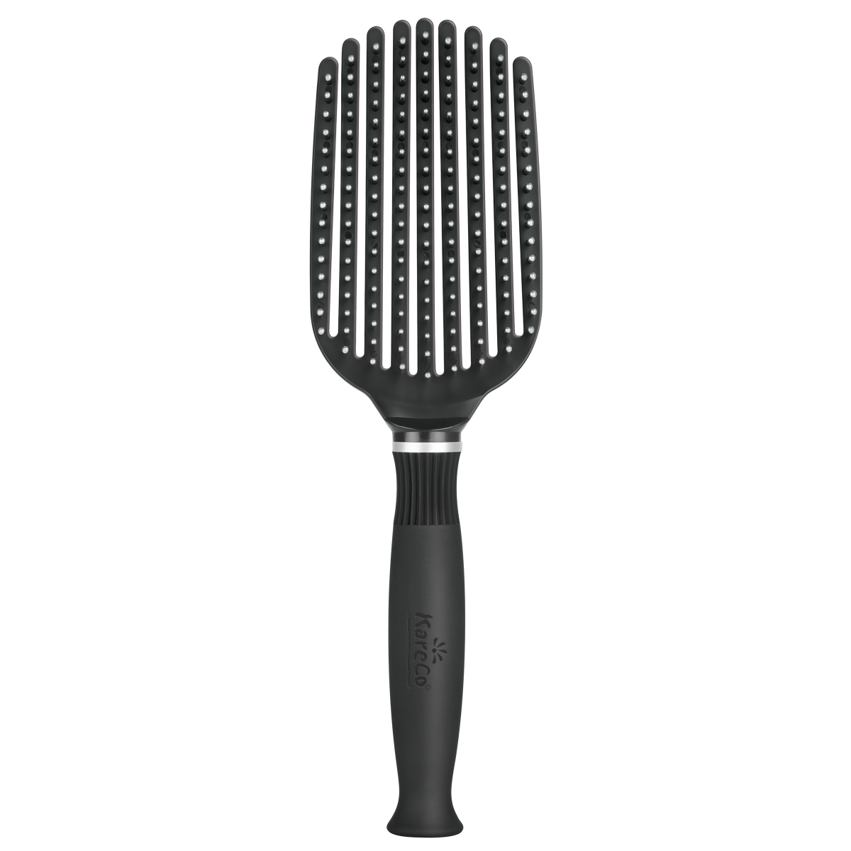 slide 2 of 3, KareCo Tangle Buster Detangler Brush Black, 1 ct