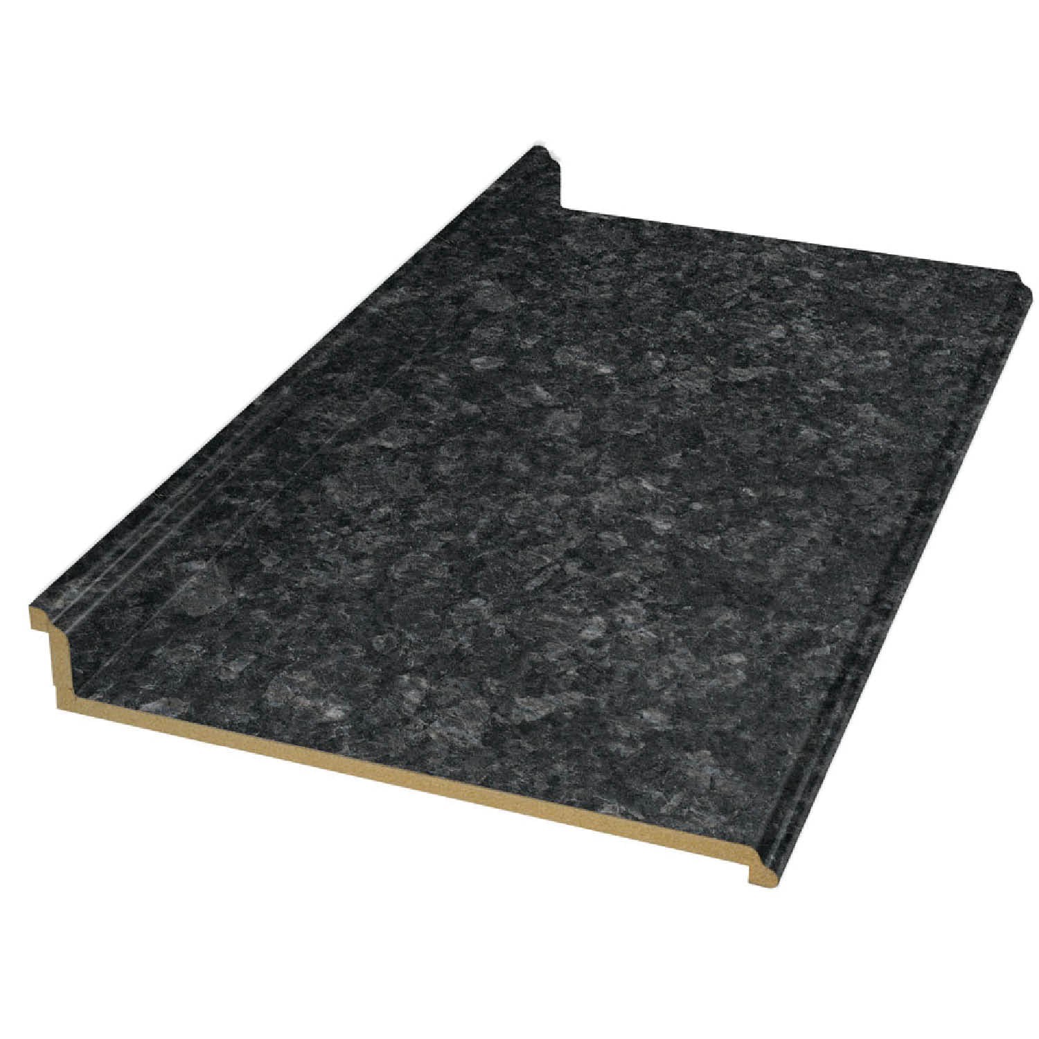 slide 5 of 6, VT Dimensions Etchings 4-ft x 25.5-in x 3.75-in Midnight Stone, Etchings Laminate Countertop with Integrated Backsplash, 1 ct