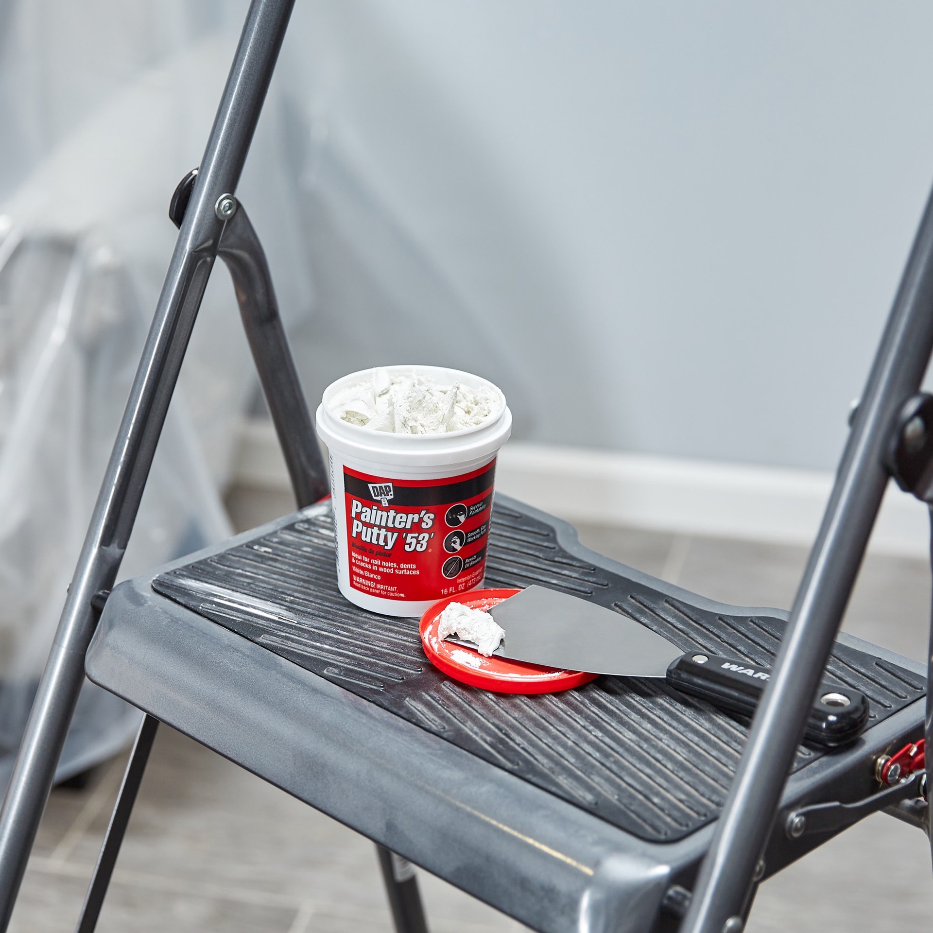 slide 3 of 6, DAP Painters Putty White Interior/Exterior Waterproof , Spackling 1 Pint(s), 1 ct