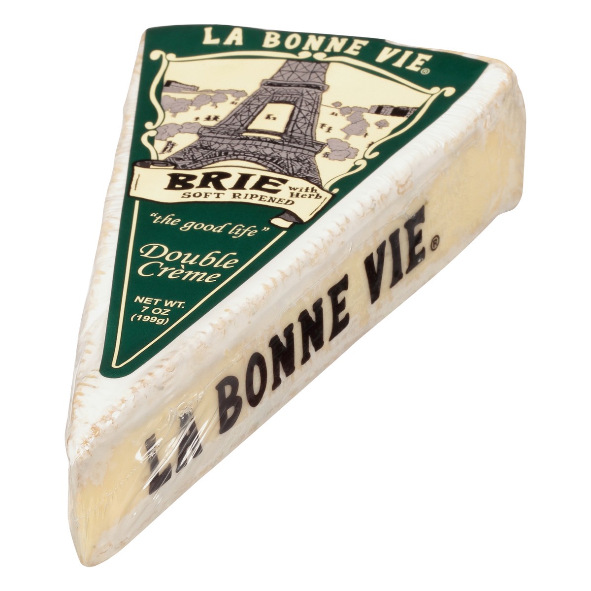 slide 10 of 11, La Bonne Vie Cheese, Brie with Herb, Double Creme, 7 oz