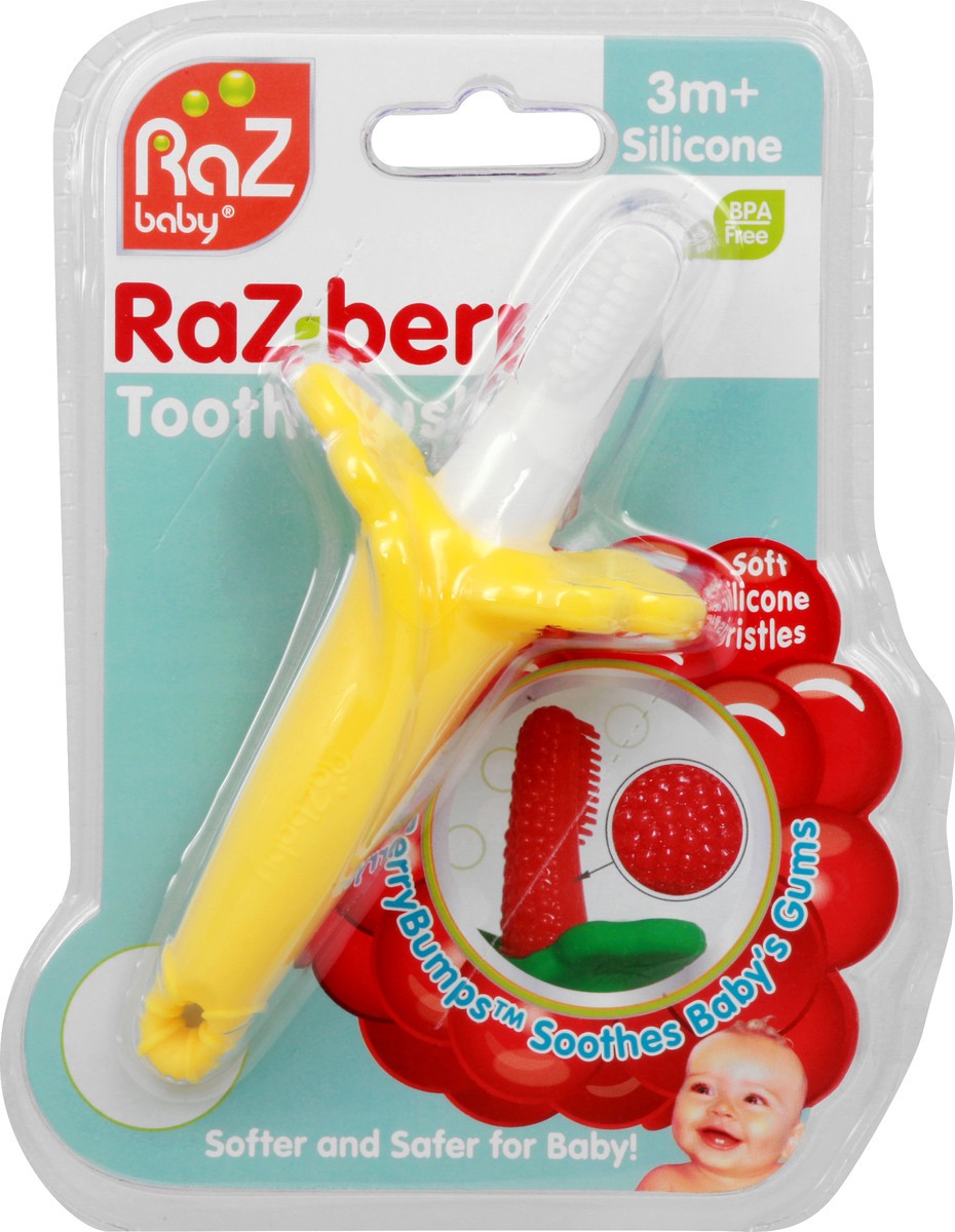 slide 2 of 11, RaZbaby RaZ-berry 3+ Months Toothbrush 1 ea, 1 ea