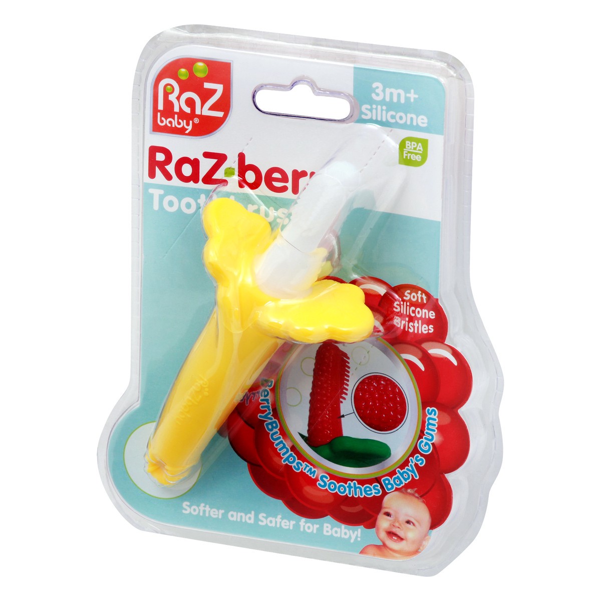 slide 3 of 11, RaZbaby RaZ-berry 3+ Months Toothbrush 1 ea, 1 ea