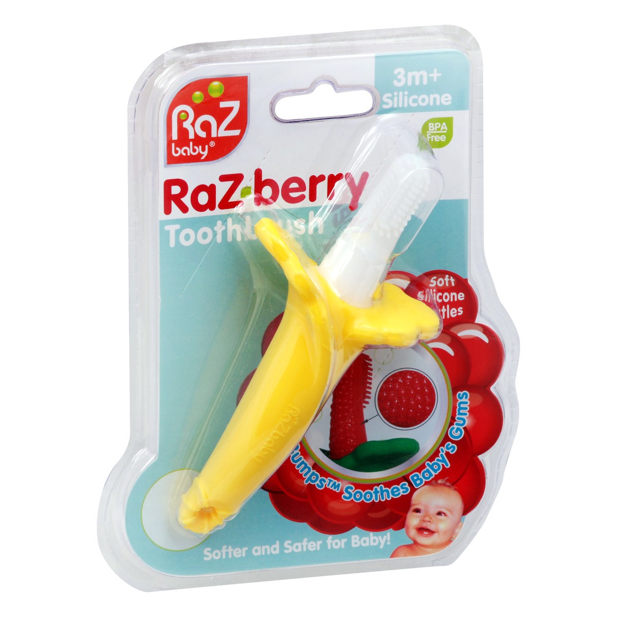 slide 7 of 11, RaZbaby RaZ-berry 3+ Months Toothbrush 1 ea, 1 ea