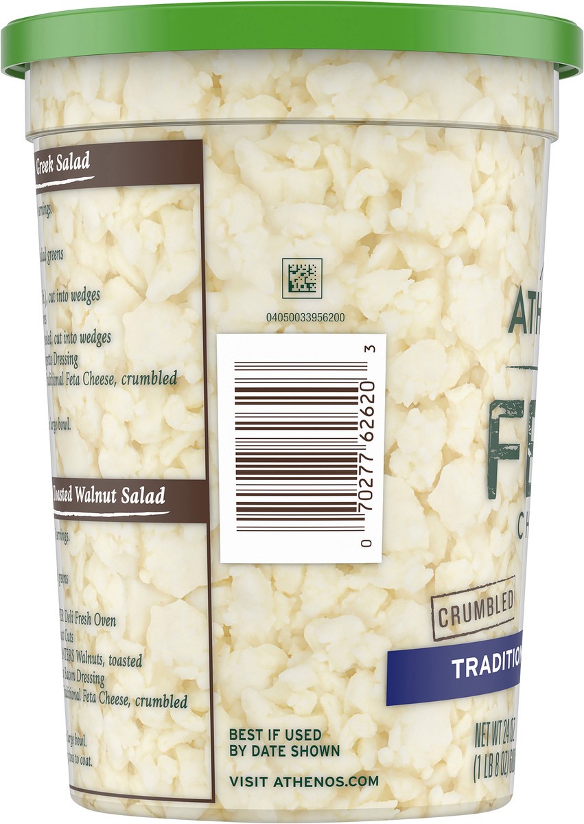 slide 12 of 14, Athenos Traditional Crumbled Feta Cheese, 24 oz Tub, 1 ct