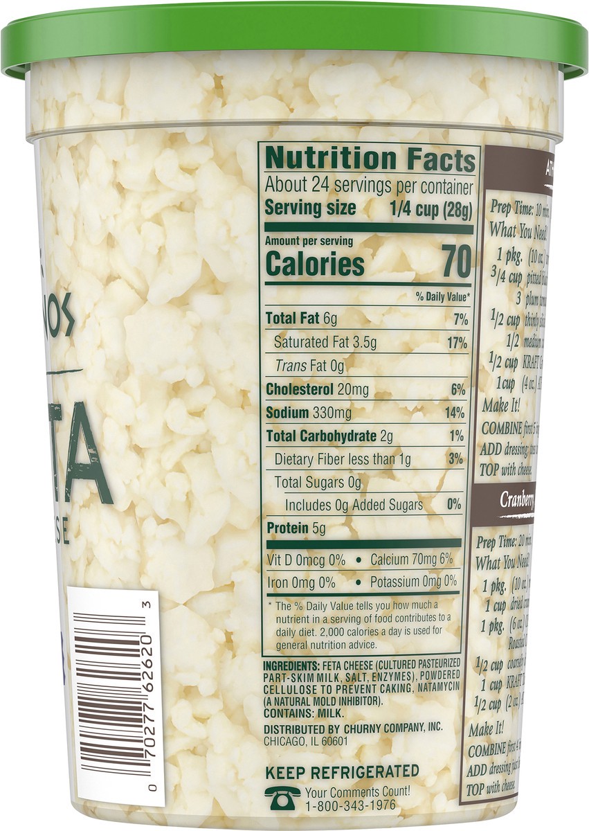 slide 6 of 14, Athenos Traditional Crumbled Feta Cheese, 24 oz Tub, 1 ct