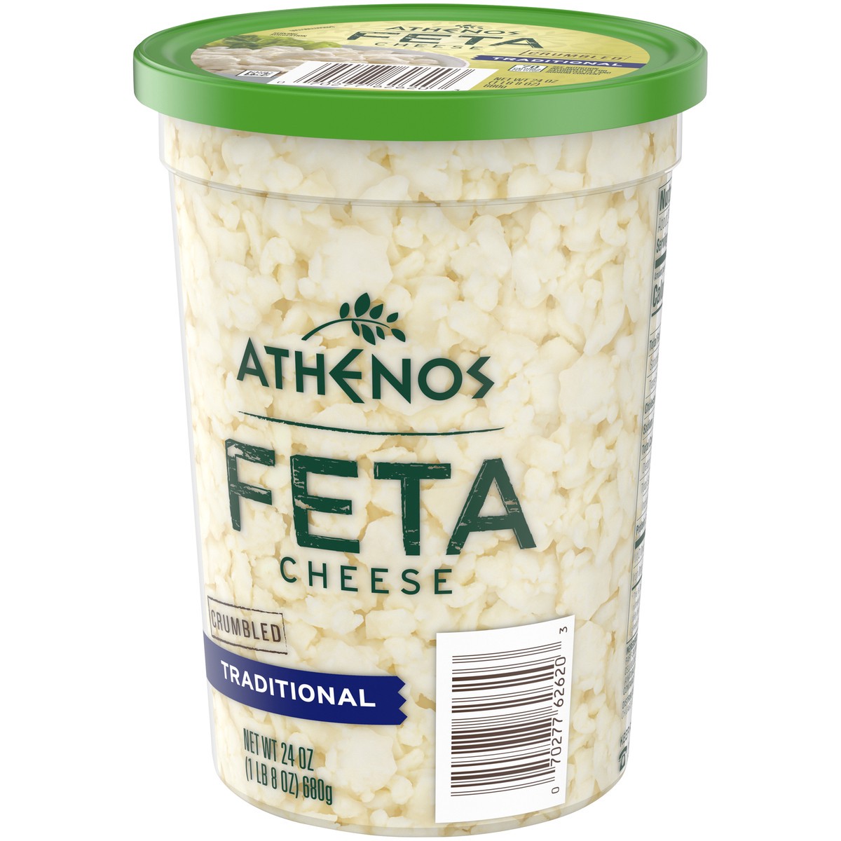 slide 2 of 14, Athenos Traditional Crumbled Feta Cheese, 24 oz Tub, 1 ct