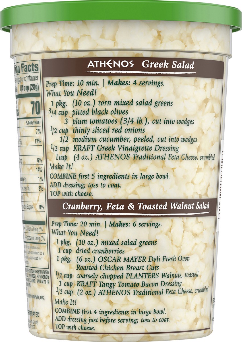 slide 10 of 14, Athenos Traditional Crumbled Feta Cheese, 24 oz Tub, 1 ct