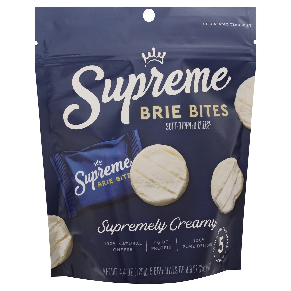 Supreme Brie Bites, Soft-Ripened Cheese, Supremely Creamy 4.4 oz | Shipt