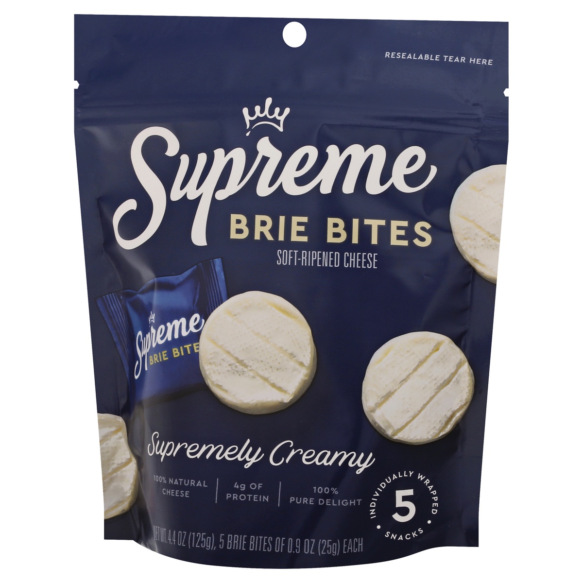 Supreme Brie Bites, Soft-Ripened Cheese, Supremely Creamy 4.4 Oz | Shipt