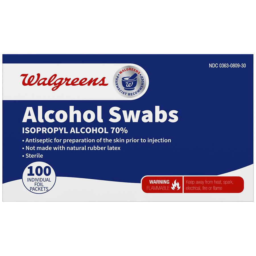 slide 5 of 5, Walgreens Alcohol Prep Pads Sterile, 100 ct