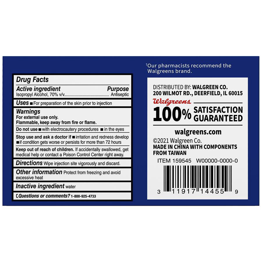 slide 2 of 5, Walgreens Alcohol Prep Pads Sterile, 100 ct