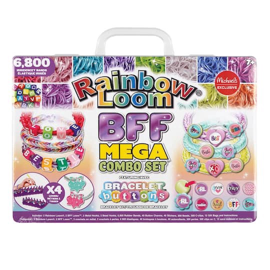 slide 1 of 2, Rainbow Loom Bff Mega Combo Set Bracelet Kit, 7,400 ct