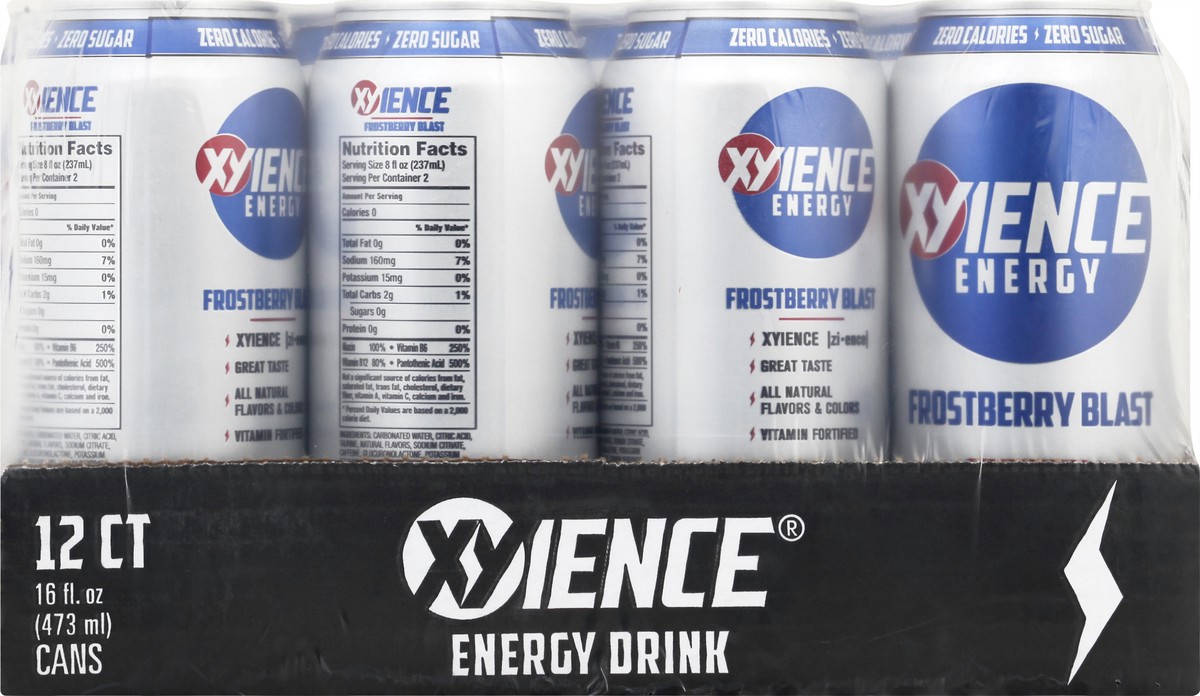 slide 3 of 11, XYIENCE Frostberry Blast Energy Drink 12 ea, 12 ct