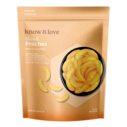 Know & Love Sliced Peaches Frozen Fruit 16 Ounces