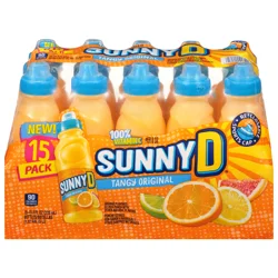Sunny D Sunnyd Tangy Original Orange Juice Drink, 15 Count, 11.3 Fl Oz Bottles