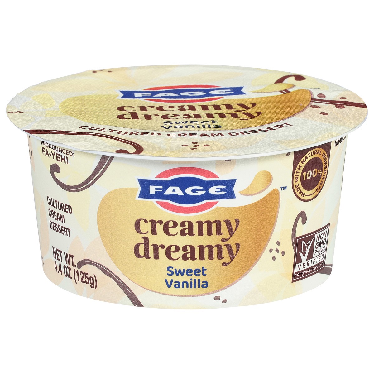 slide 1 of 13, Fage Cultured Creamy Dreamy Sweet Vanilla Cream Dessert 4.4 oz, 4.4 oz