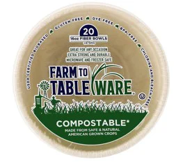 Farm to Table Fiber Bowl - 20 count, 16.9 oz