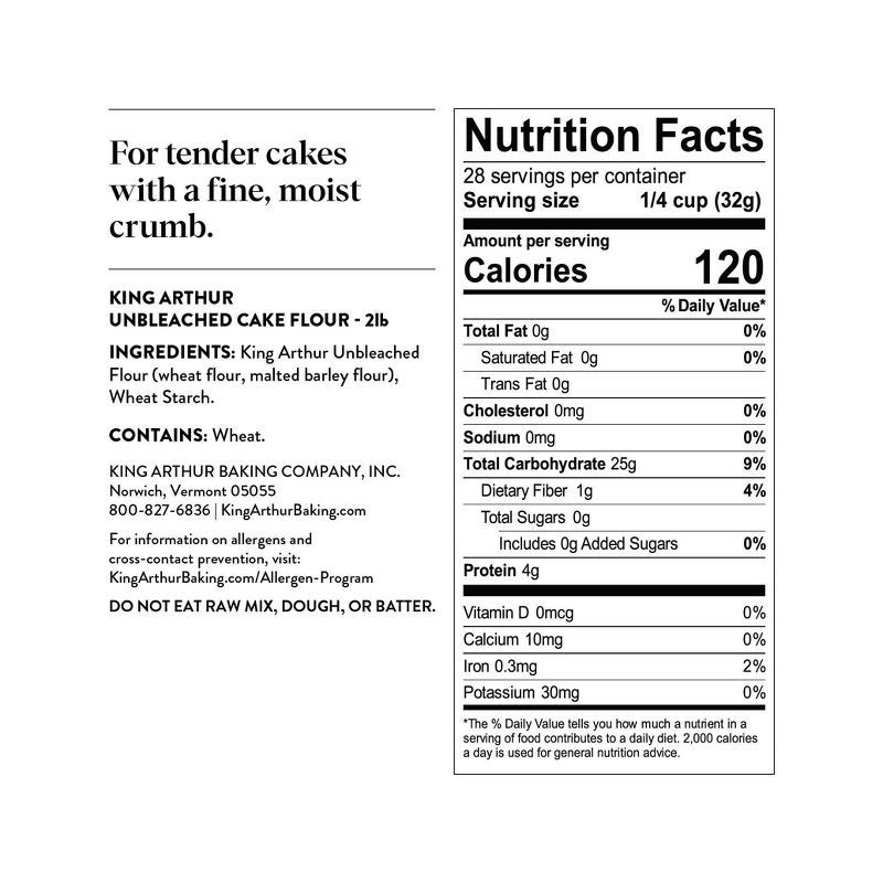 slide 5 of 9, King Arthur Flour Unbleached Cake Flour - 32oz, 32 oz
