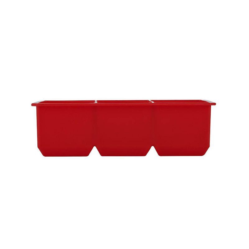 slide 3 of 4, Houdini Silicone Ice Tray Red: Reusable 6-Cavity Ice Mold, Dishwasher-Safe, 590ml Capacity, 590 ml