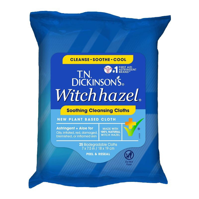 slide 2 of 10, T.N. Dickinson's Witch Hazel Cleansing Cloths - 25ct, 25 ct
