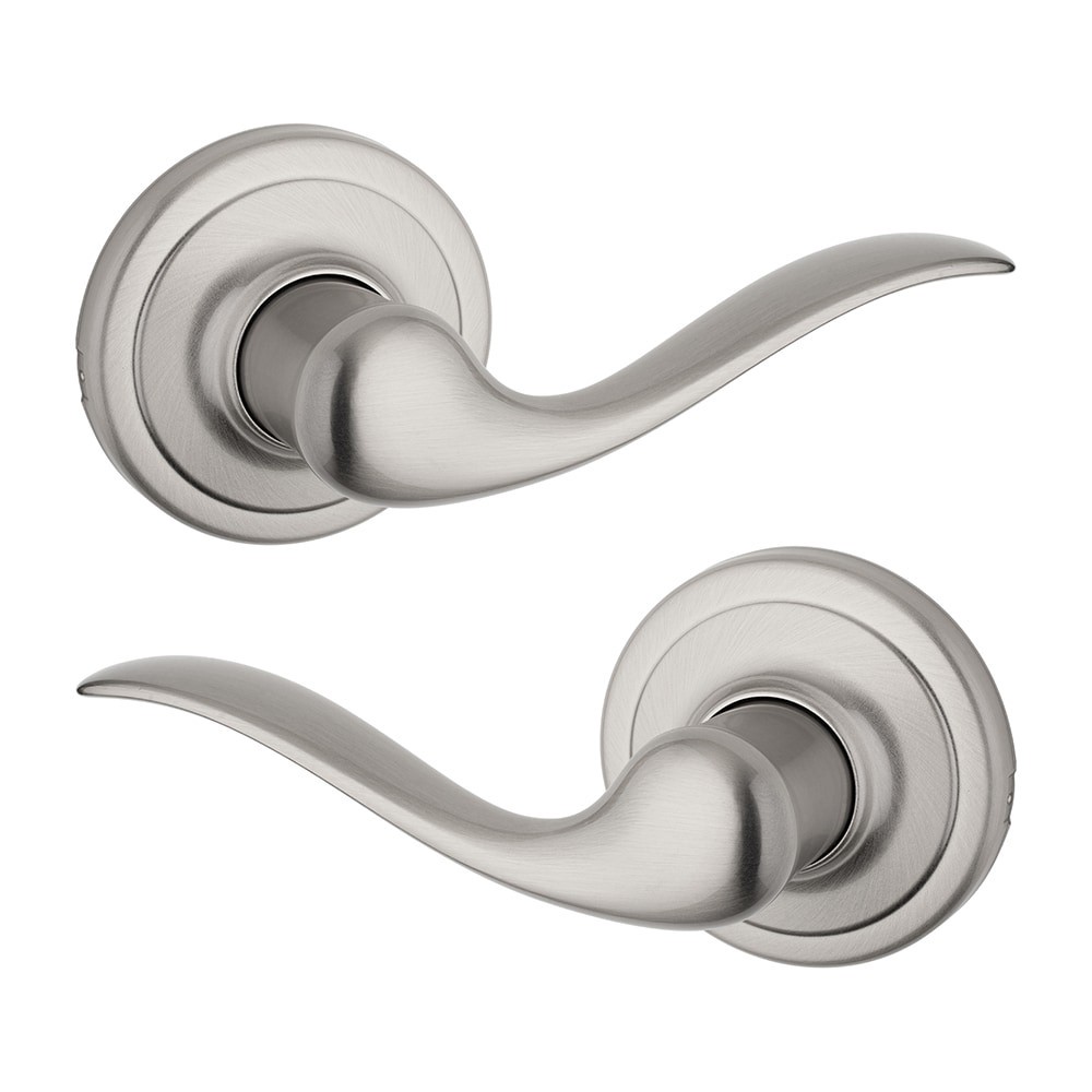 slide 1 of 6, Kwikset Signature Series Tustin Satin Nickel Interior or Exterior Hall/Closet Passage Door Handle, 1 ct