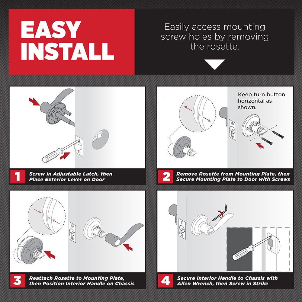 slide 5 of 6, Kwikset Signature Series Tustin Satin Nickel Exterior Keyed Entry Door Handle ft. SmartKey Security, 1 ct
