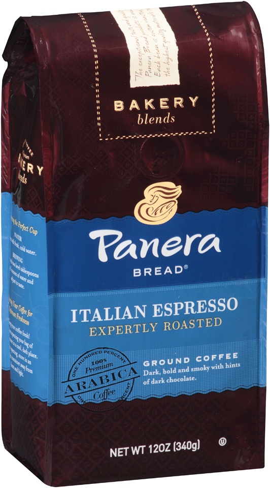 slide 1 of 1, Panera Bread Ground Coffee Italian Espresso, 12 oz