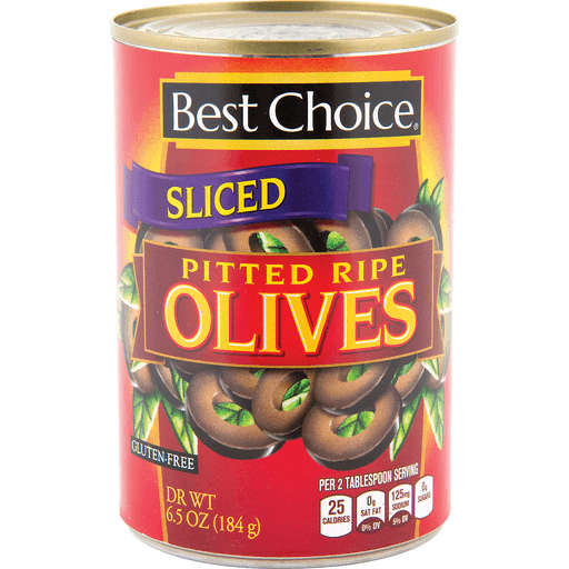 slide 1 of 1, Best Choice Sliced Pitted Ripe Black Olives, 6.5 oz