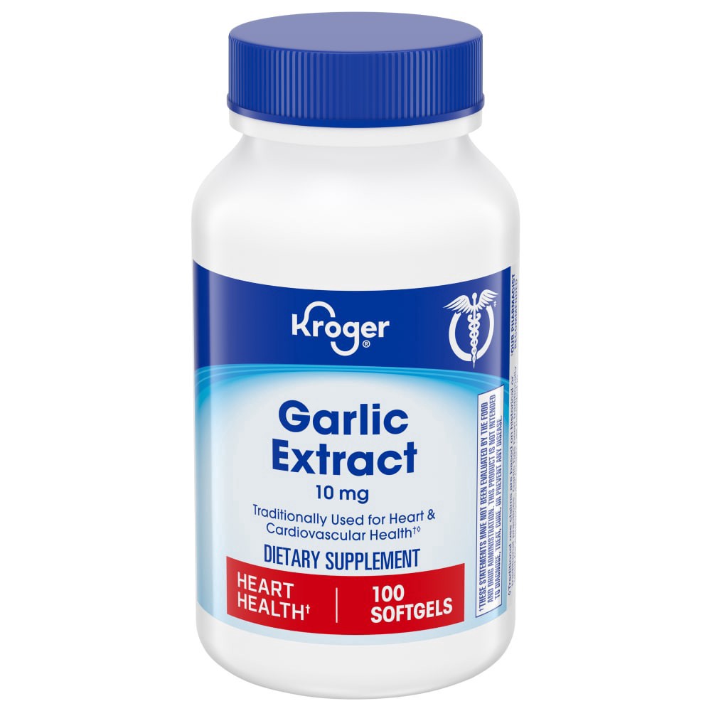 slide 2 of 4, Kroger Garlic Extract Dietary Supplement Softgels, 100 ct